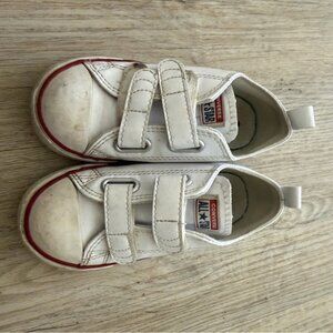 Converse Kids Sneakers in White with Red Trim